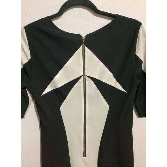 Helmut Lang Geometric Short Sleeve Mini Shift Dress Silk Blend - Picture 8 of 9